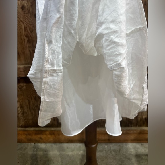 JONES WEAR DRESS Linen Blend Lined Short Sleeve Midi Dress With Belt Size 12P - Picture 10 of 16